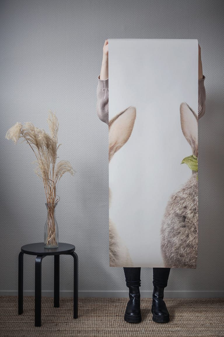Peekaboo Bunny Set Floral behang roll