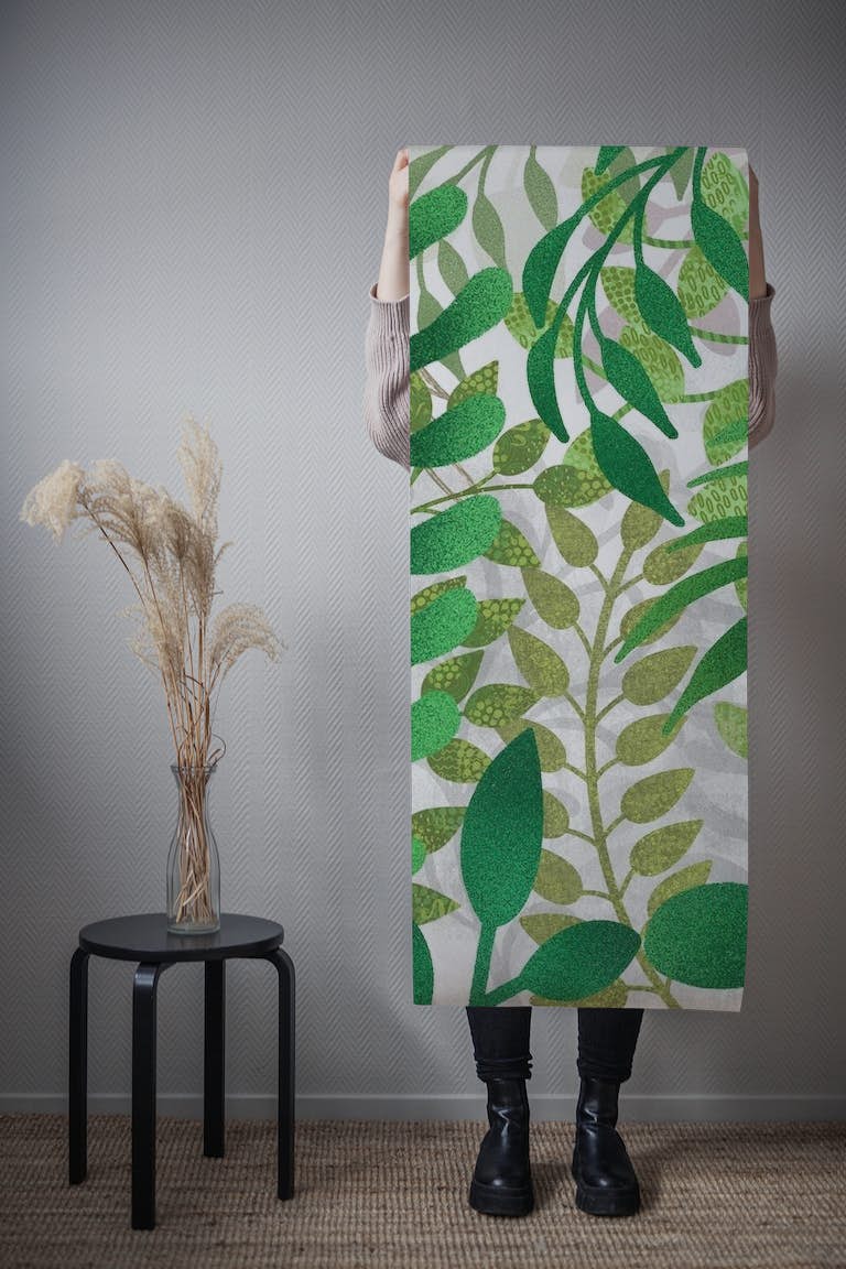 Art with Leaves Design 2 papel pintado roll
