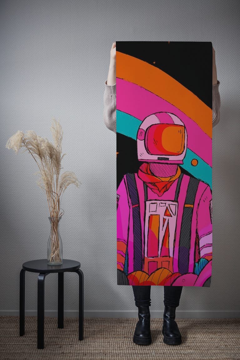 Rainbow Astronaut papel pintado roll