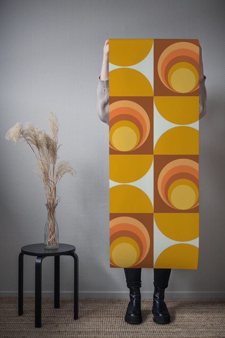 Mid-Century Sun wallpaper roll