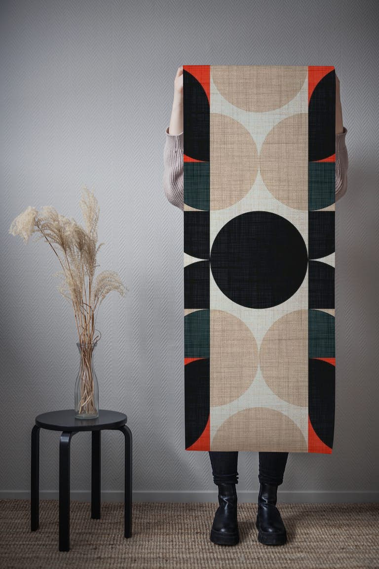 Mid-Century Modern Bauhaus Fabric papel de parede roll