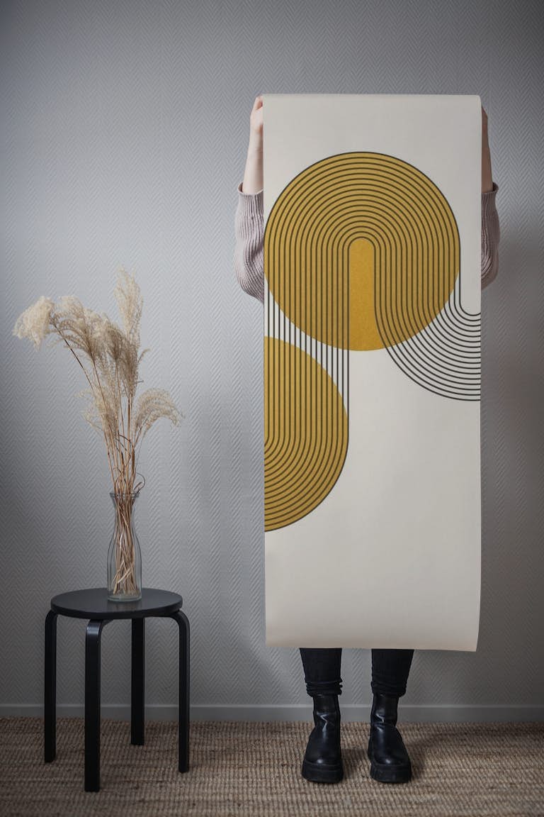 Curvy Bauhaus Luxury wallpaper roll