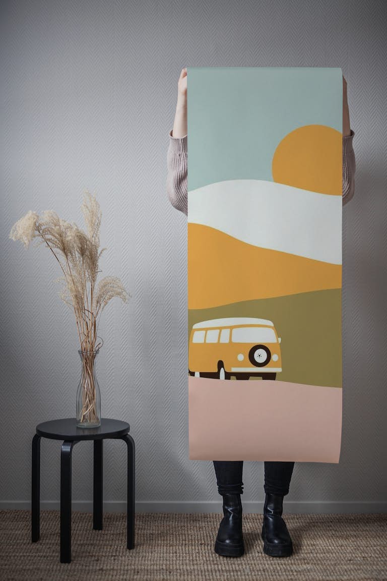 Van minimal wallpaper roll