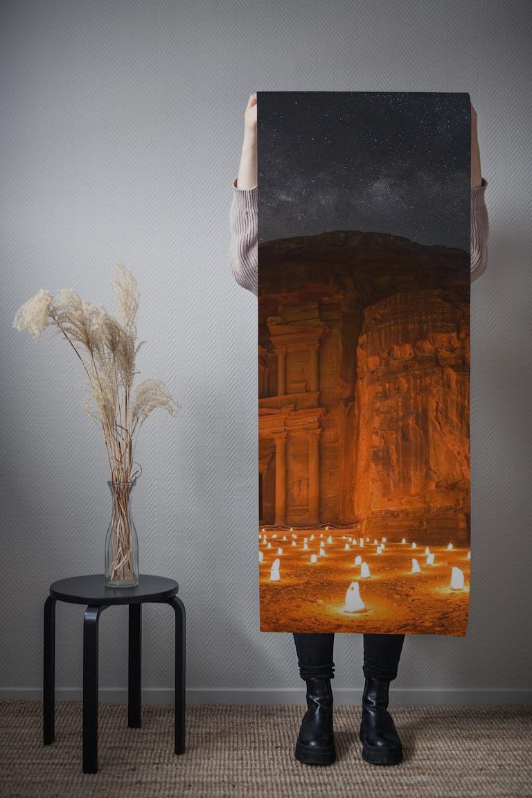 Petra by night wallpaper roll