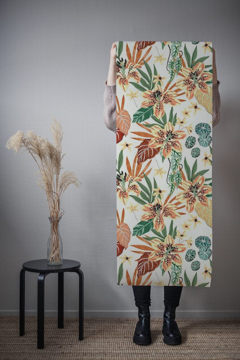 Nice tropical floral jungle 02B tapet roll