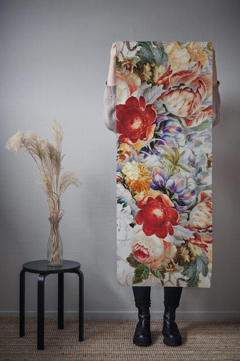 Glowing Florals Summer-I wallpaper roll