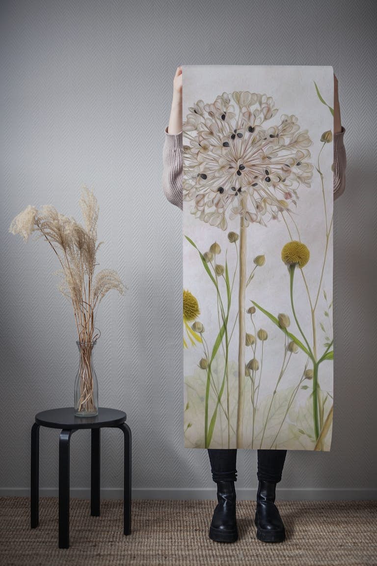 Alliums and heleniums papel de parede roll