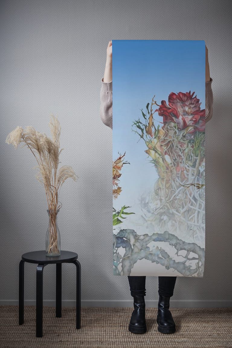 Flowering roots wallpaper roll