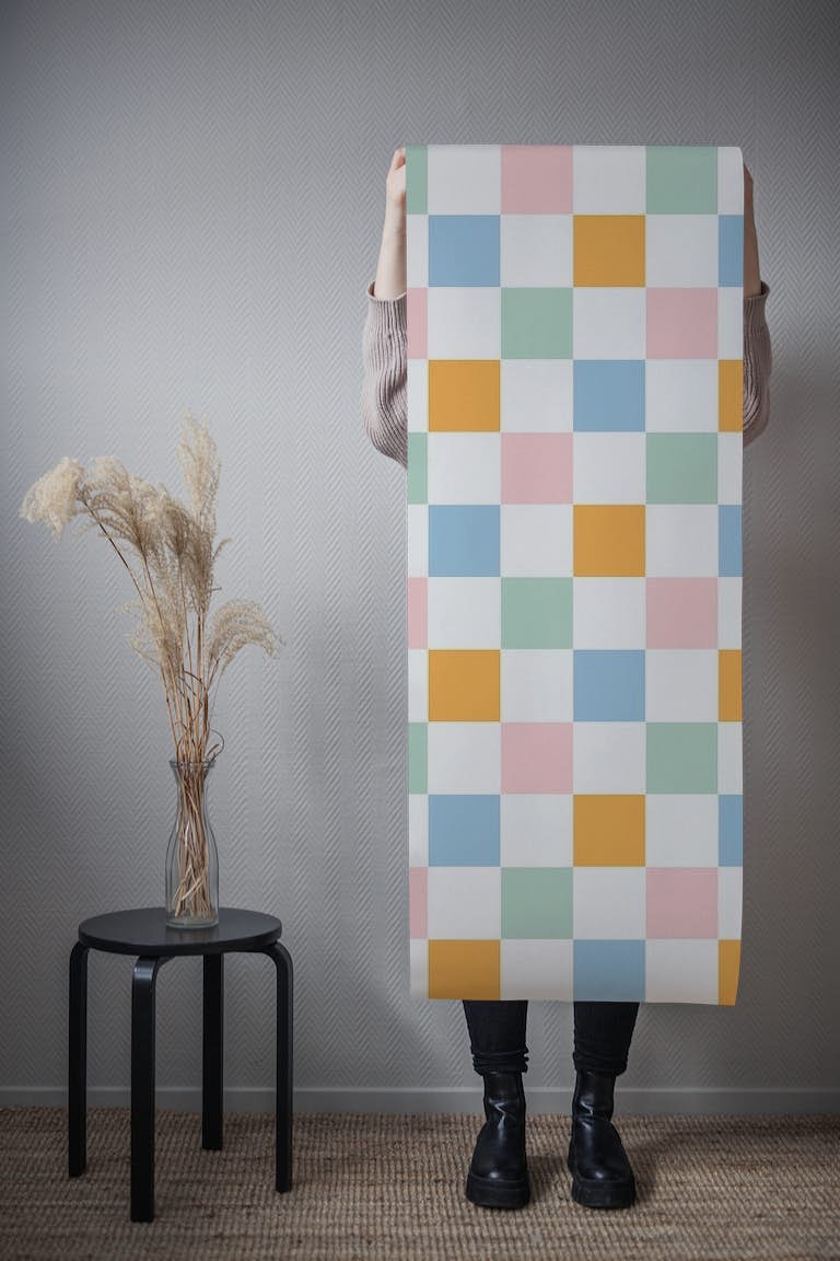 Colorful Gingham Pattern ταπετσαρία roll