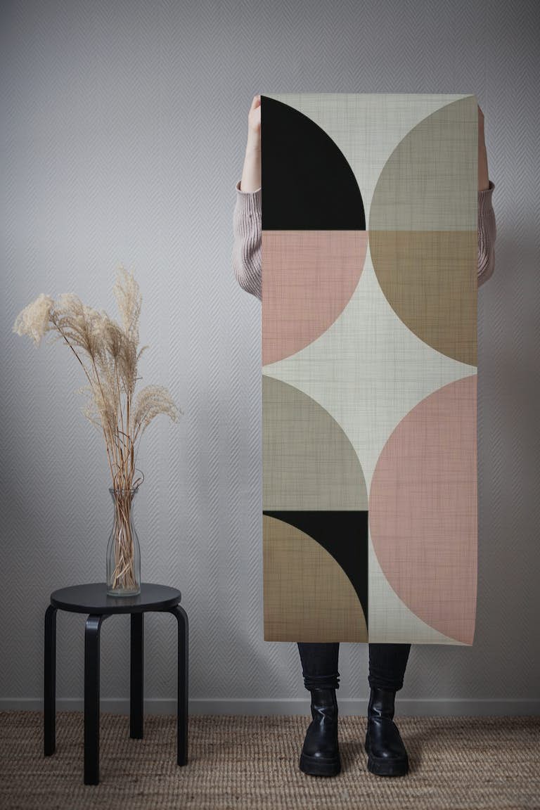 Mid-Century Muted Geometry wallpaper roll