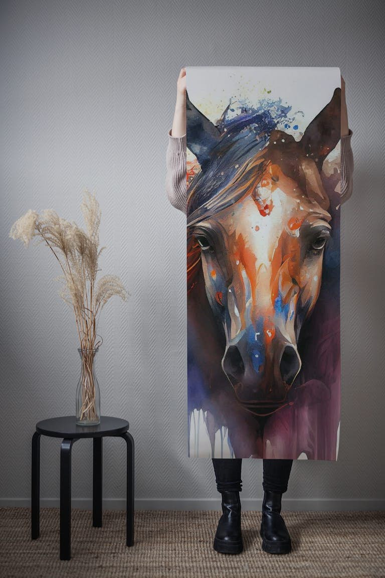 Watercolor Horse #1 wallpaper roll