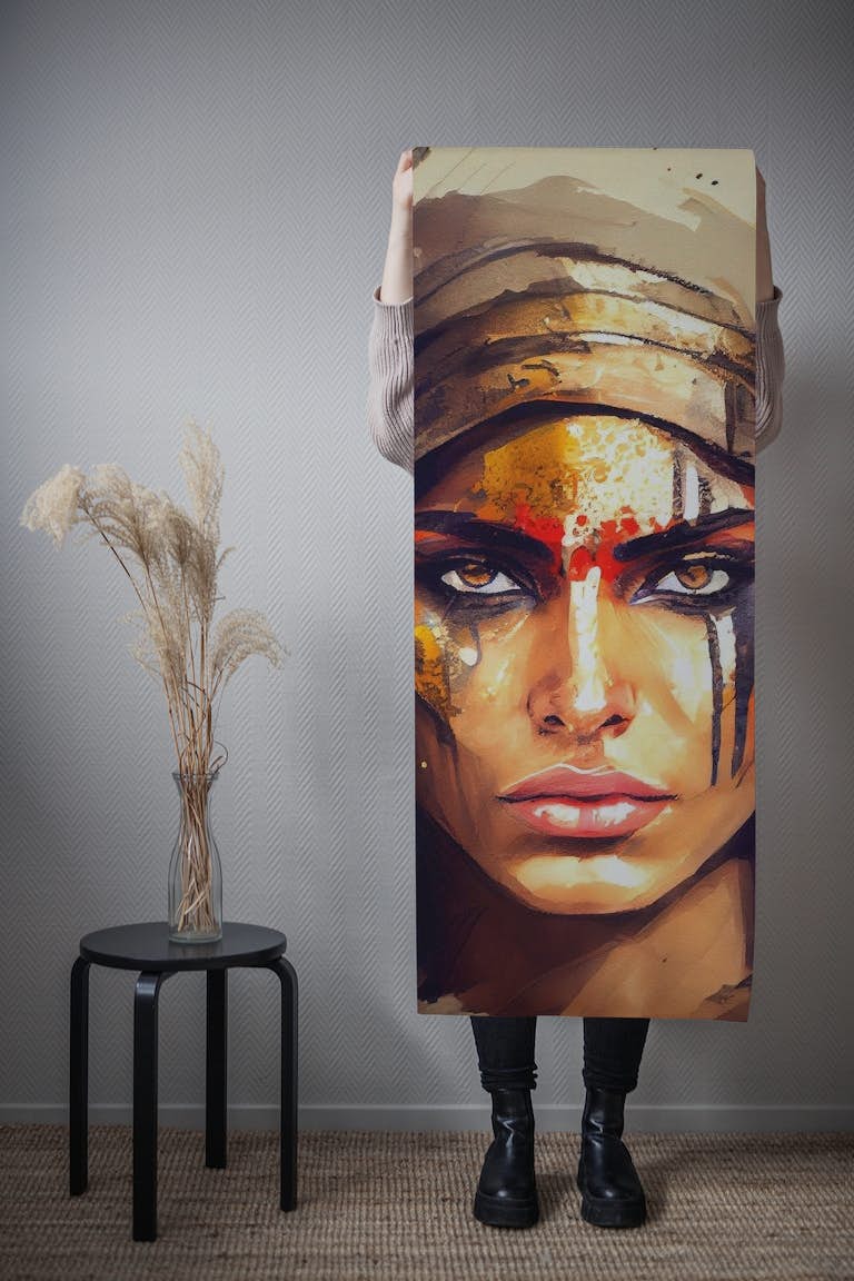 Powerful Egyptian Warrior Woman #4 papel pintado roll