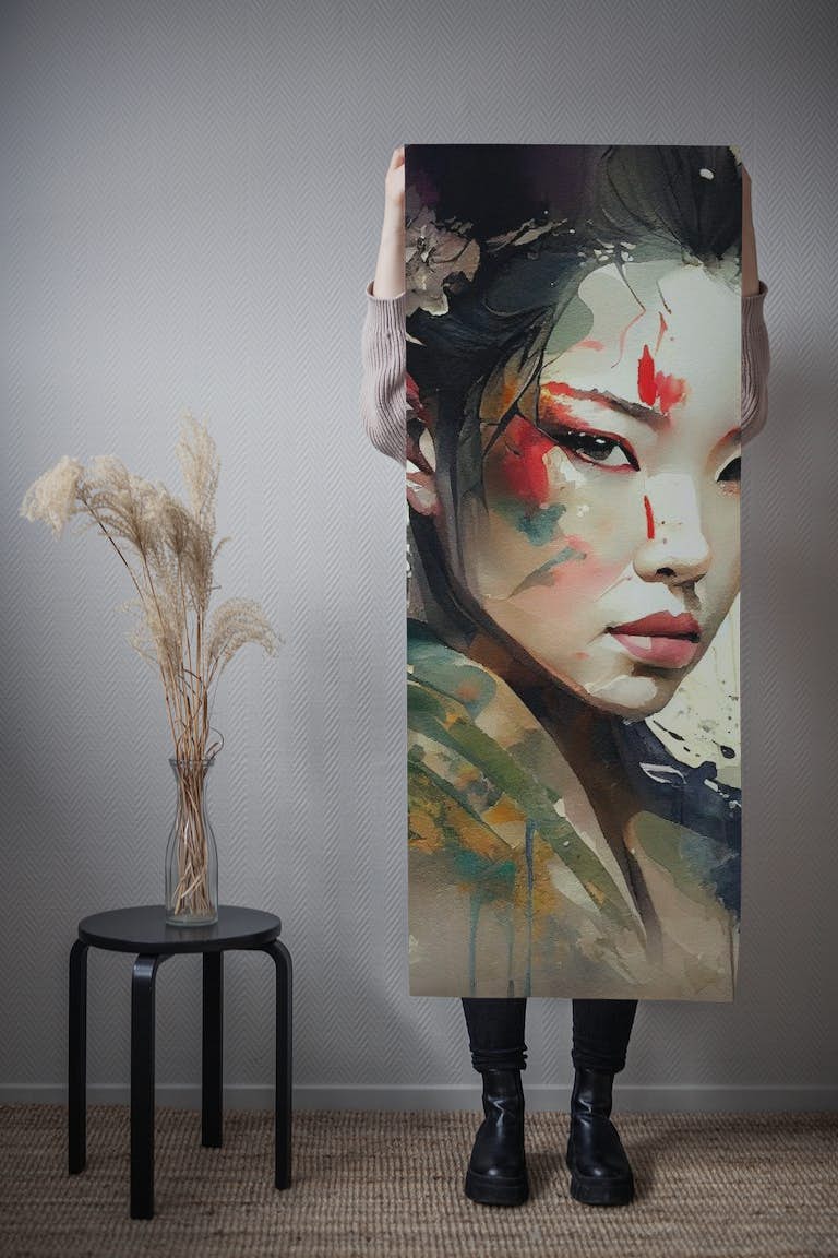 Powerful Warrior Geisha #1 papel pintado roll