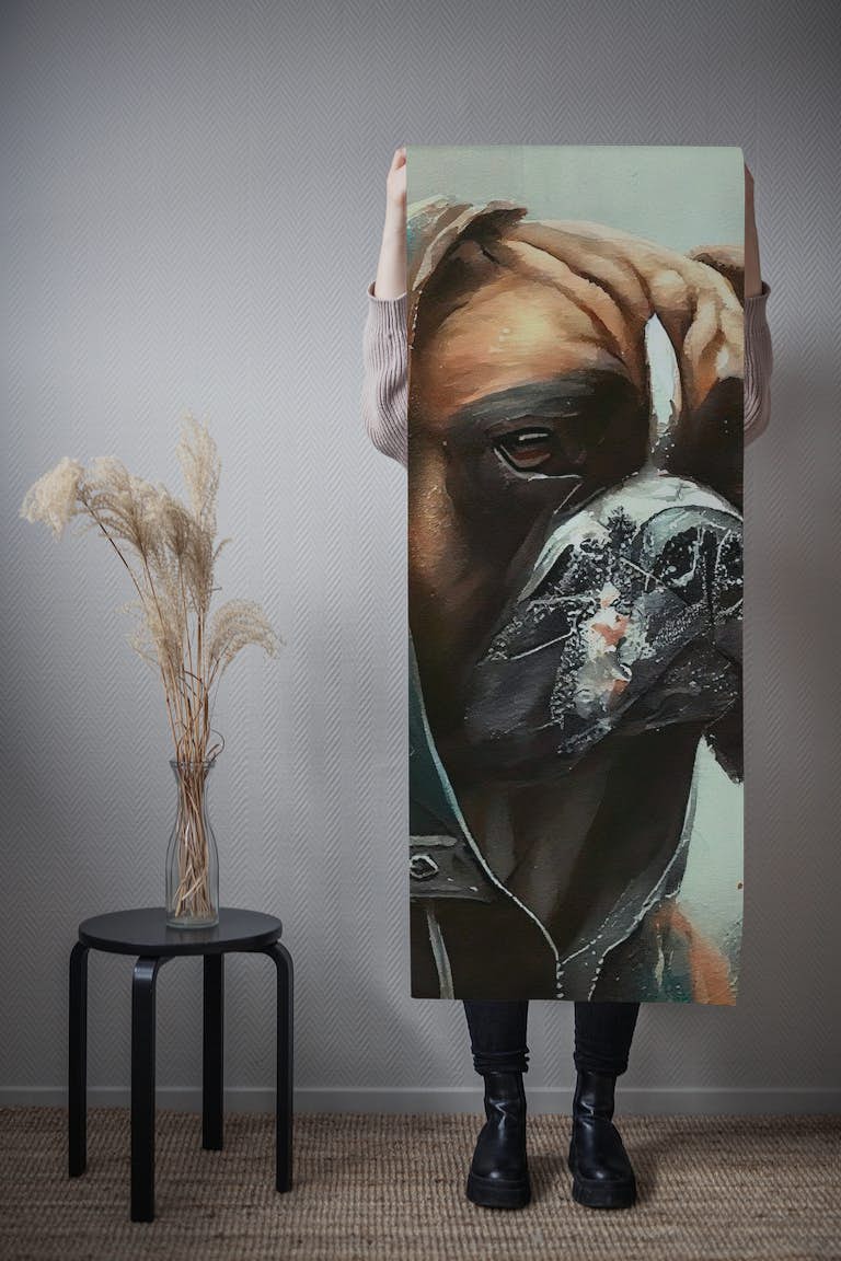Watercolor Boxer Dog wallpaper roll