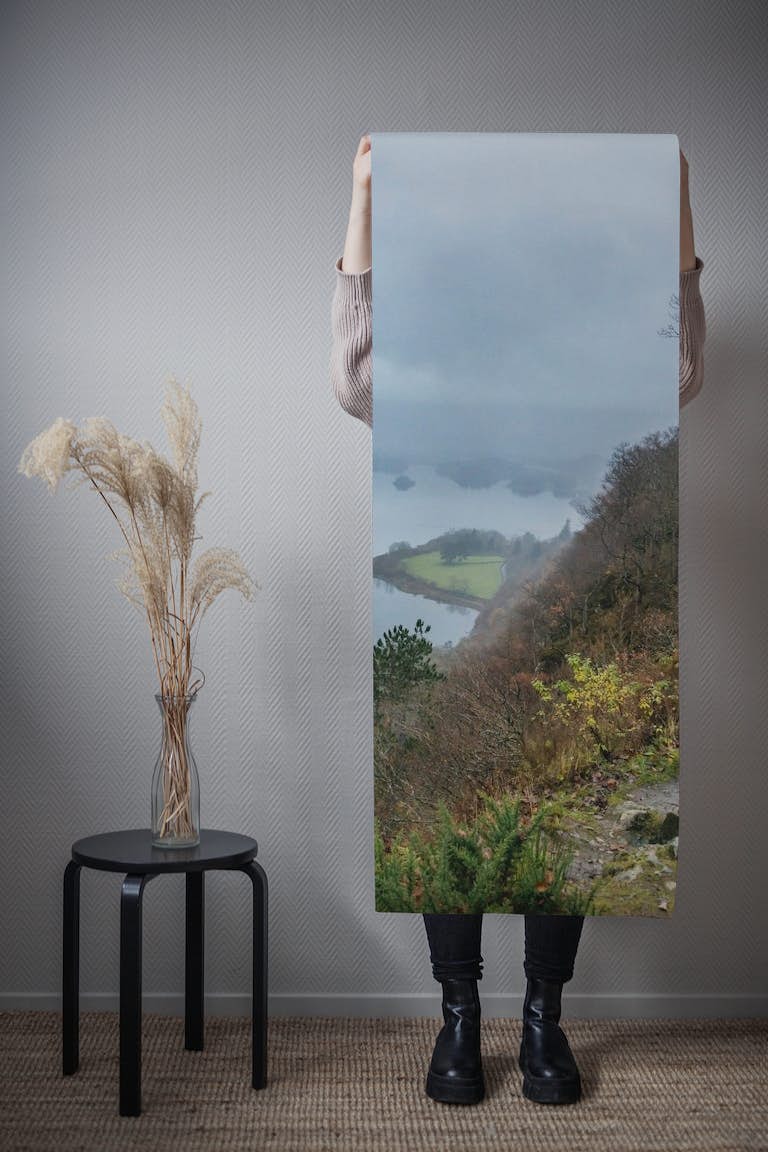 British Lake District Road Trip Misty View wallpaper roll