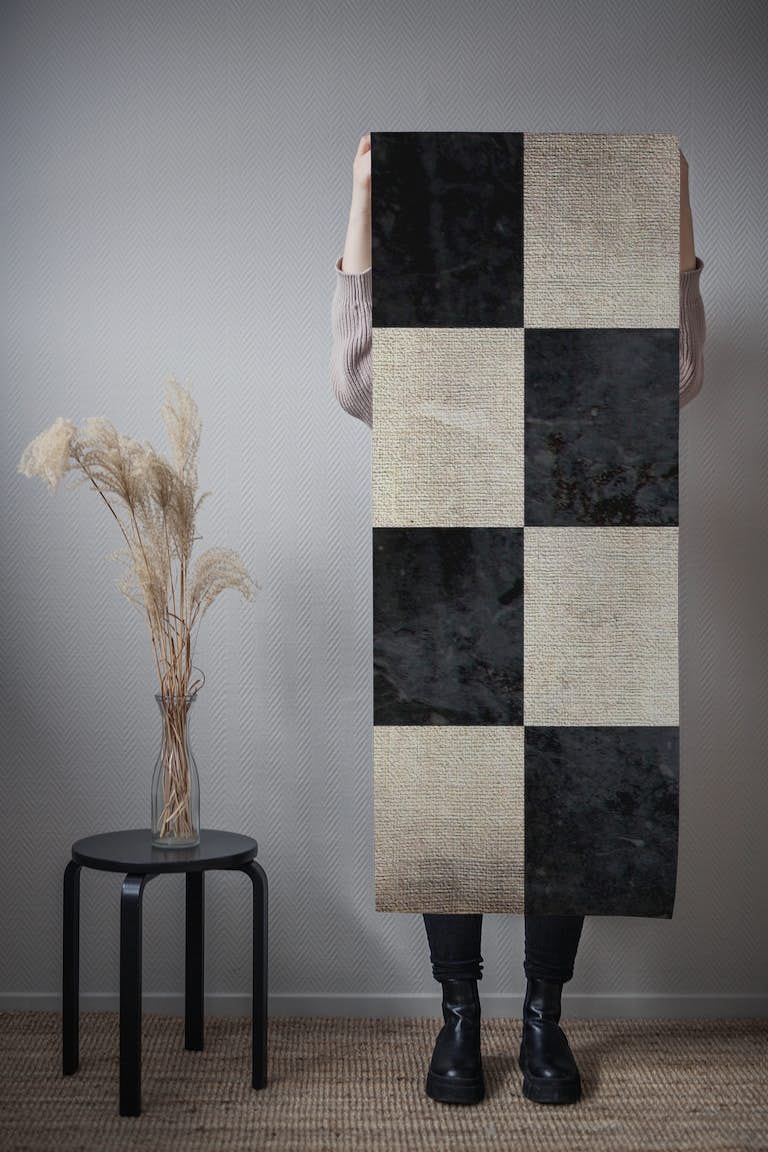 Checkerboard Grunge papiers peint roll