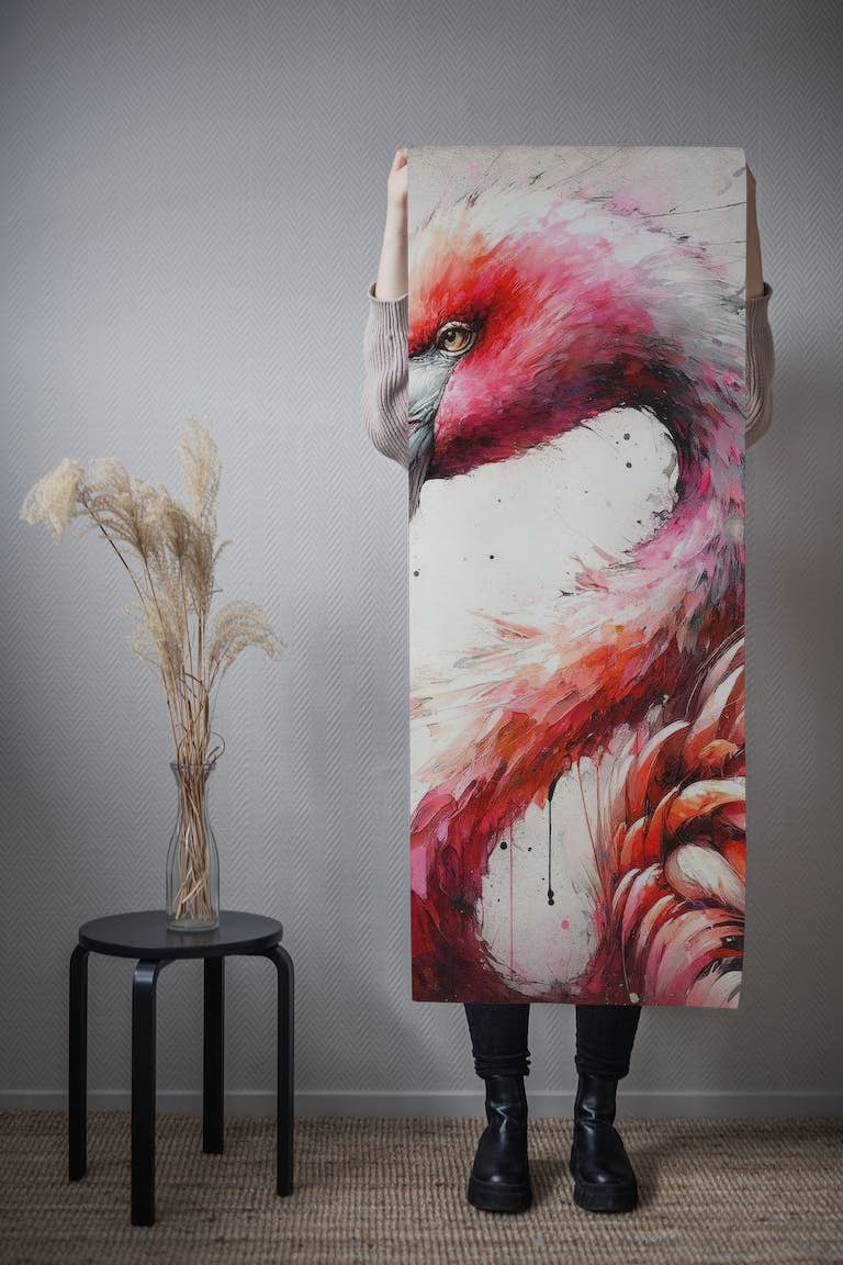 Watercolor Flamingo behang roll