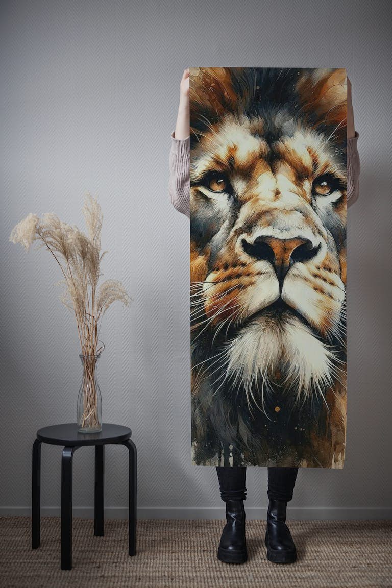 Powerful Lion wallpaper roll