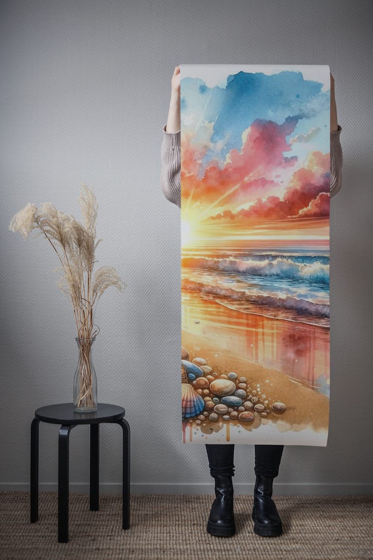 Ocean Twilight wallpaper roll