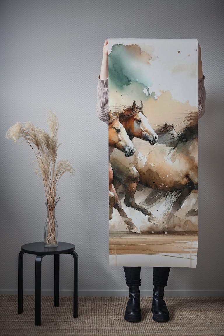 Horses Galloping wallpaper roll