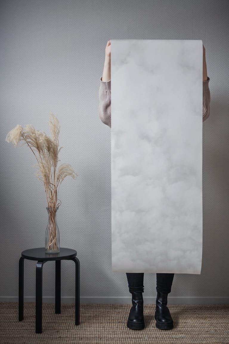 Soft Gray Clouds 1 wallpaper roll