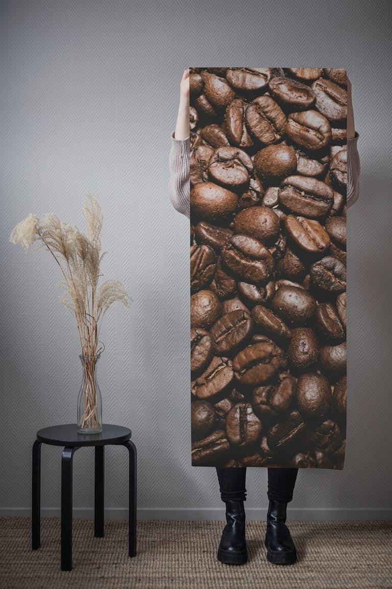 Coffee Beans Pattern 1 papel pintado roll