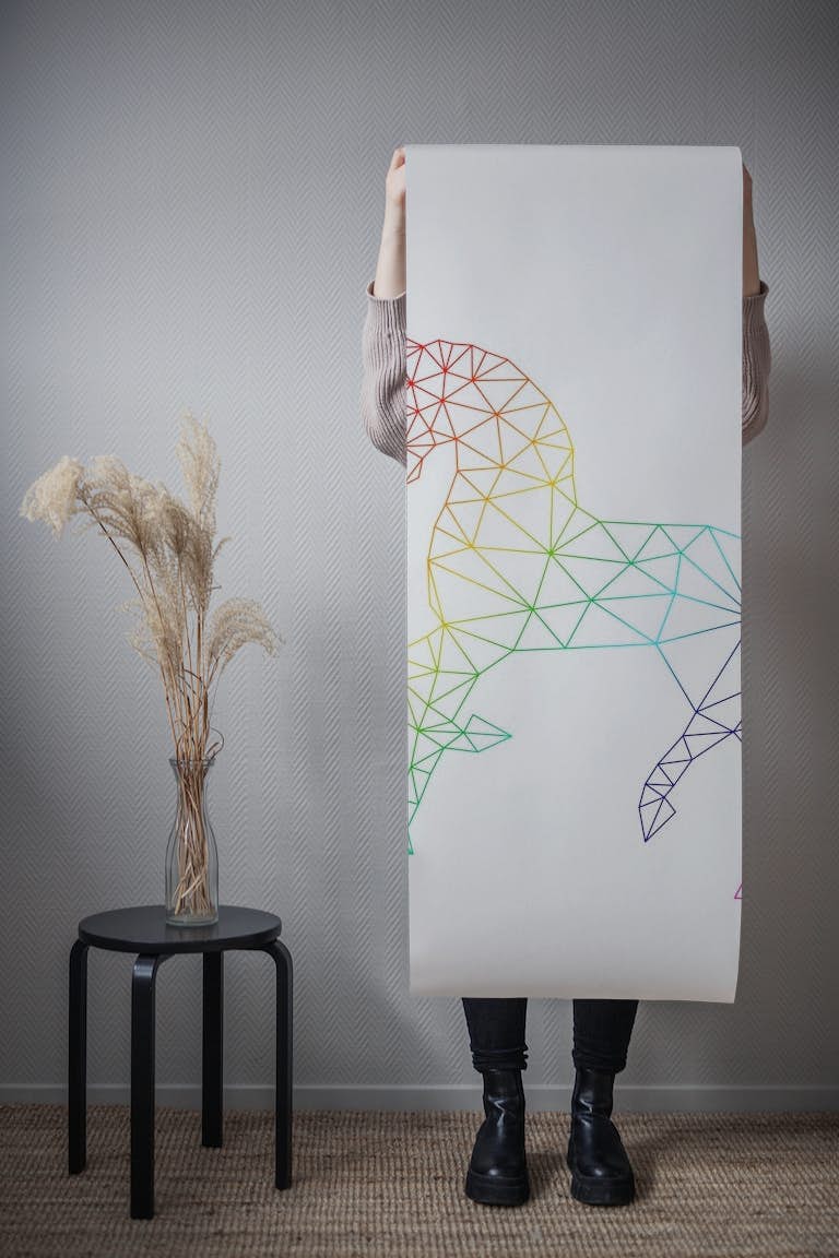 Geometric Colorful Unicorn papiers peint roll