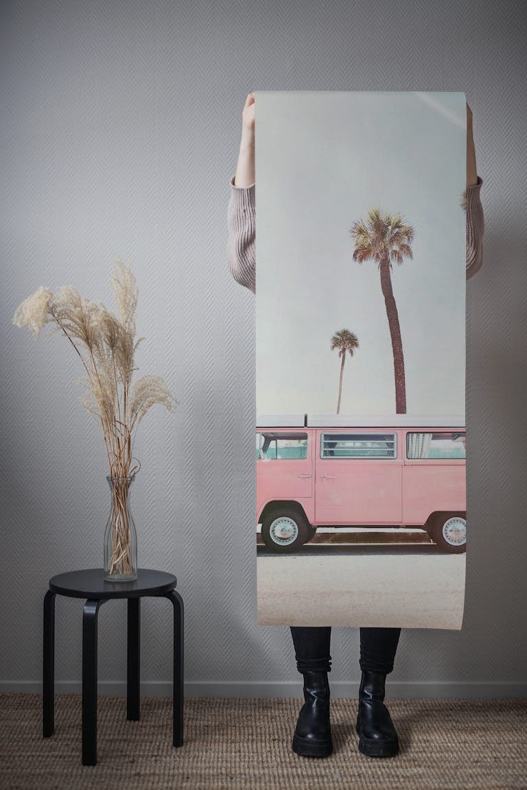 Pink Van wallpaper roll