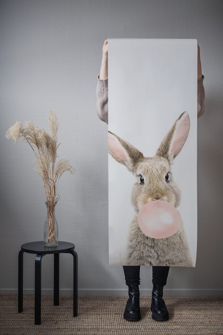 Bubble Gum Bunny wallpaper roll