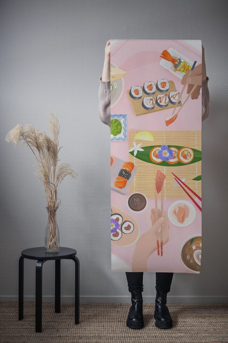 Sushi Brunch papiers peint roll