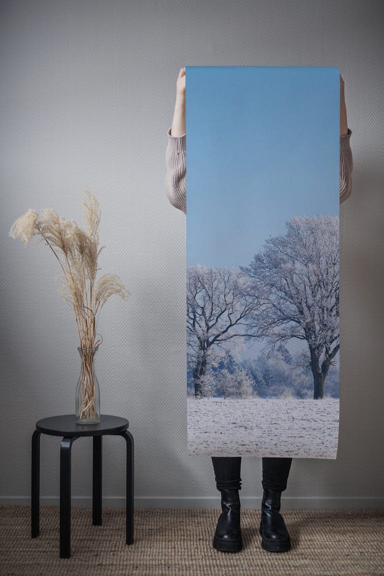 Winterly Landscape With Trees behang roll