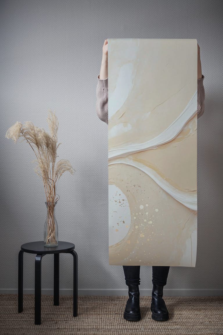 ABSTRACT WALL BEIGE AND GOLD tapet roll