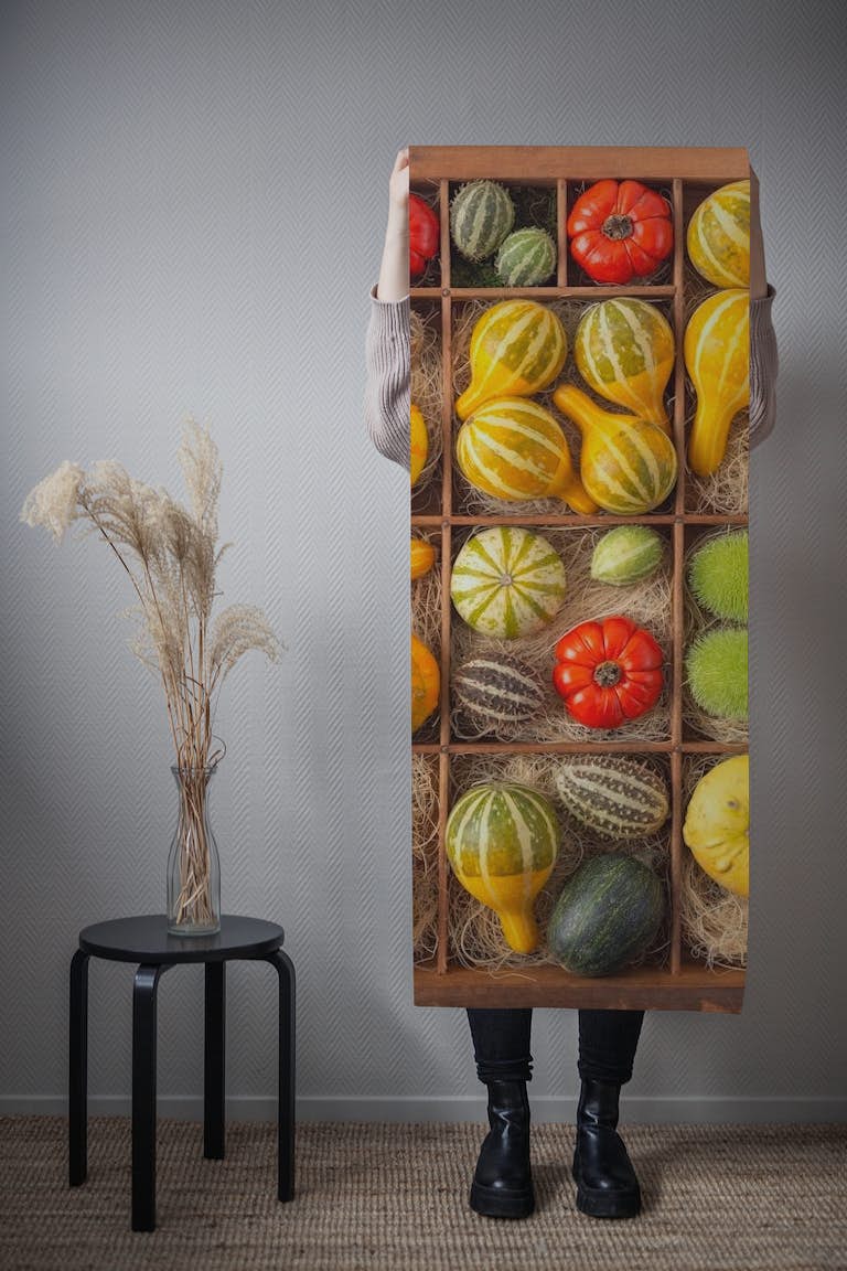 Harvest Bounty wallpaper roll