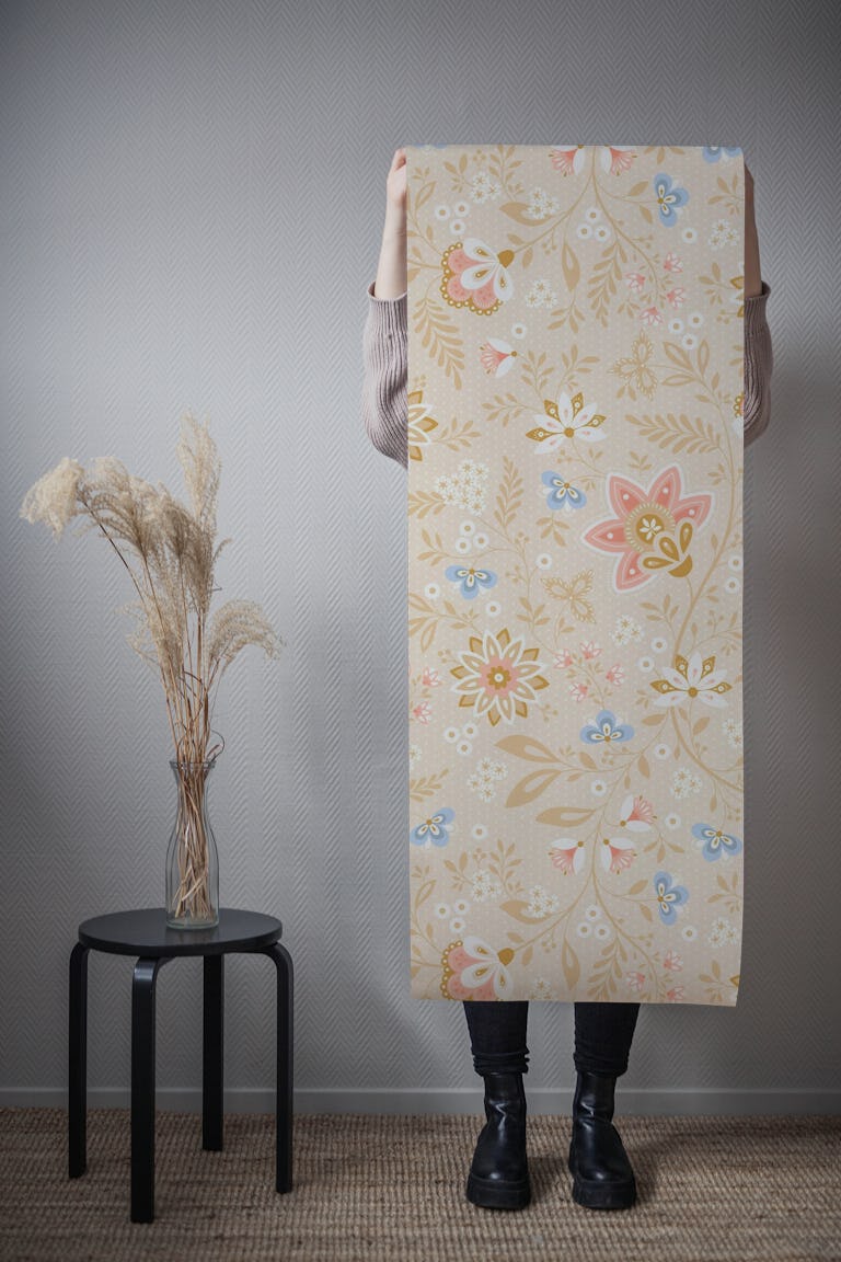 Little Chintz, Champagne, Large wallpaper roll