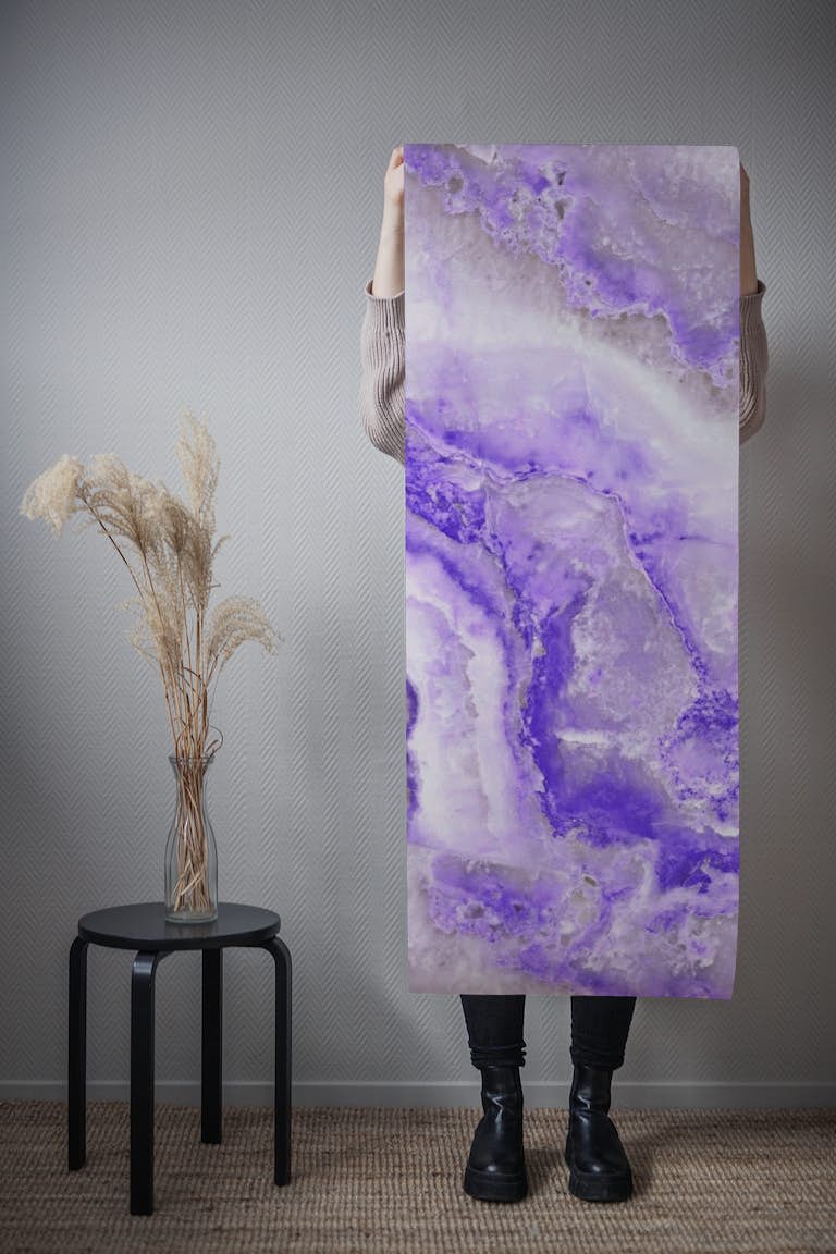 Mauve Mermaid Ocean Marble wallpaper roll