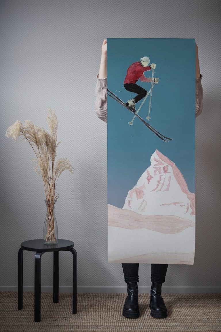 Mountain Love Collection // The Skier papel de parede roll