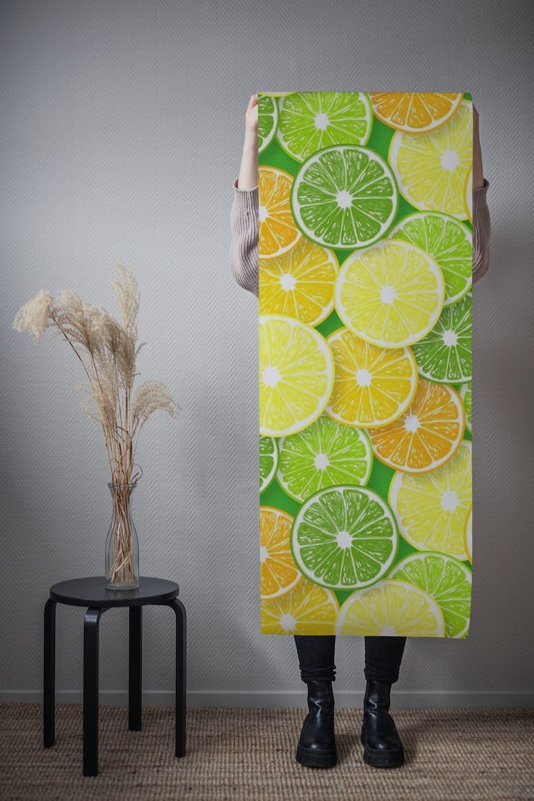 Citrus fruit slices 2 wallpaper roll