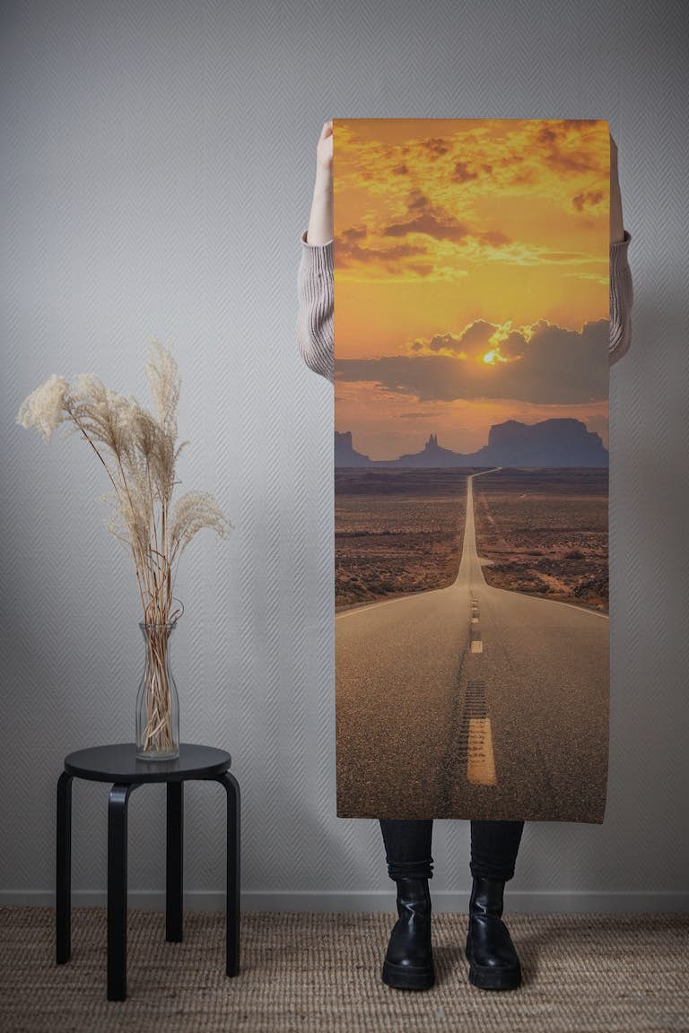 Famous Forrest Gump Road - Monument Valley wallpaper roll
