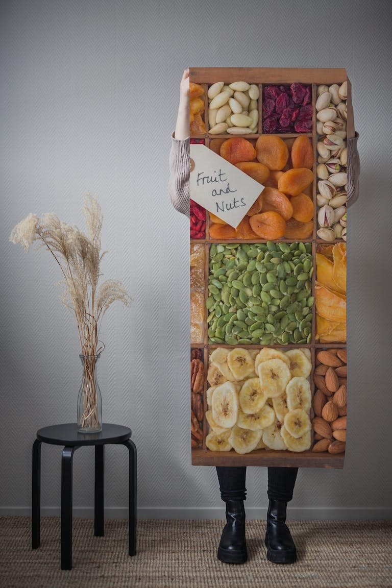Dry fruits behang roll