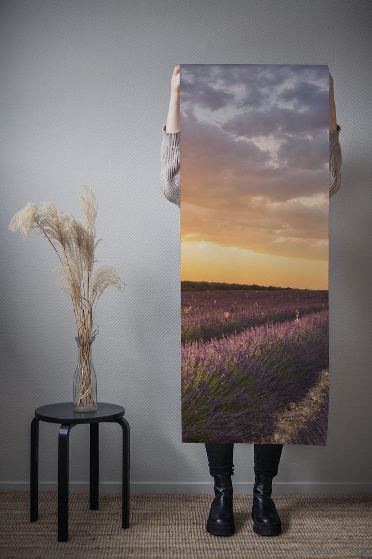 Lavender fields wallpaper roll