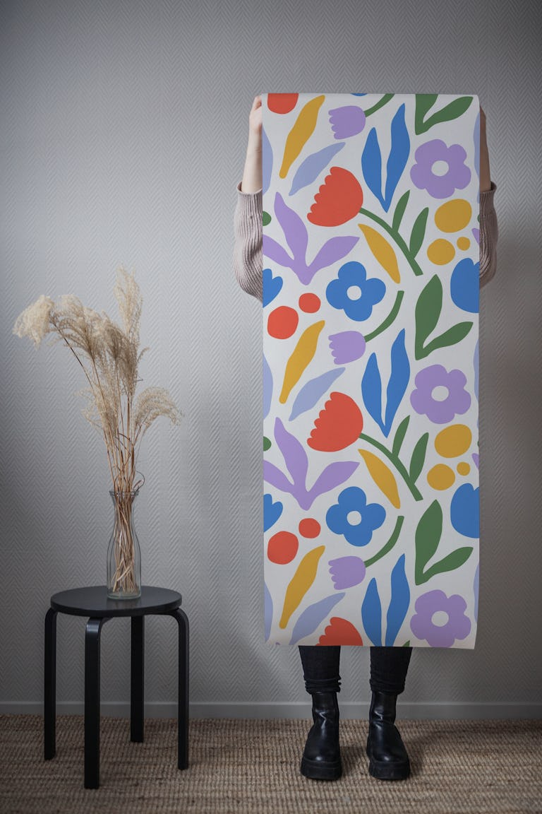 Color Burst Flora wallpaper roll