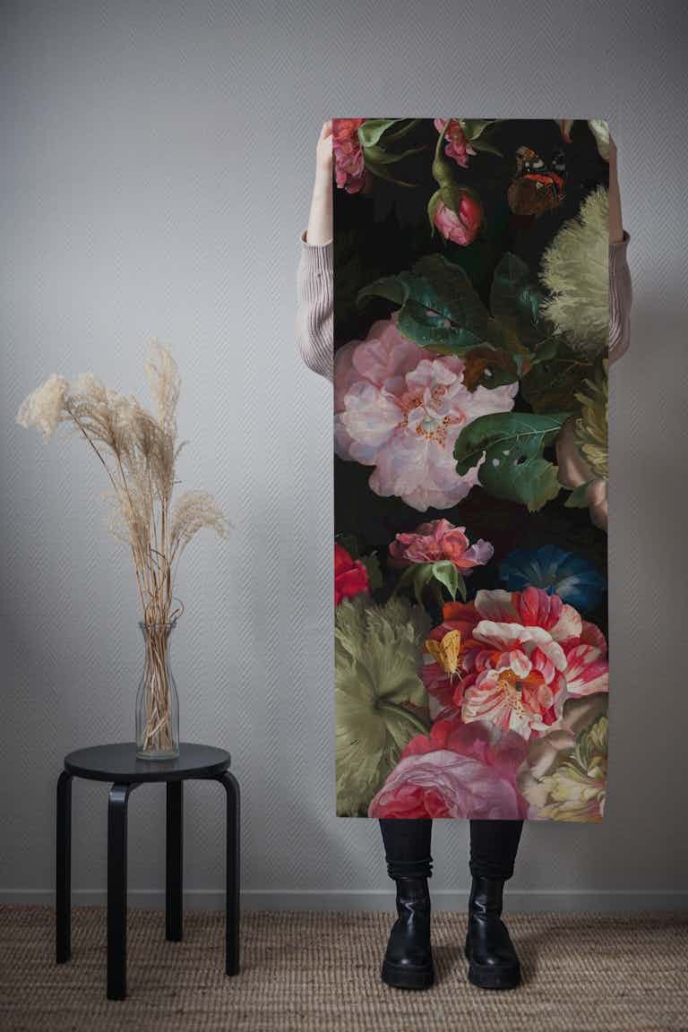 Dutch Vintage Night Flowers I wallpaper roll