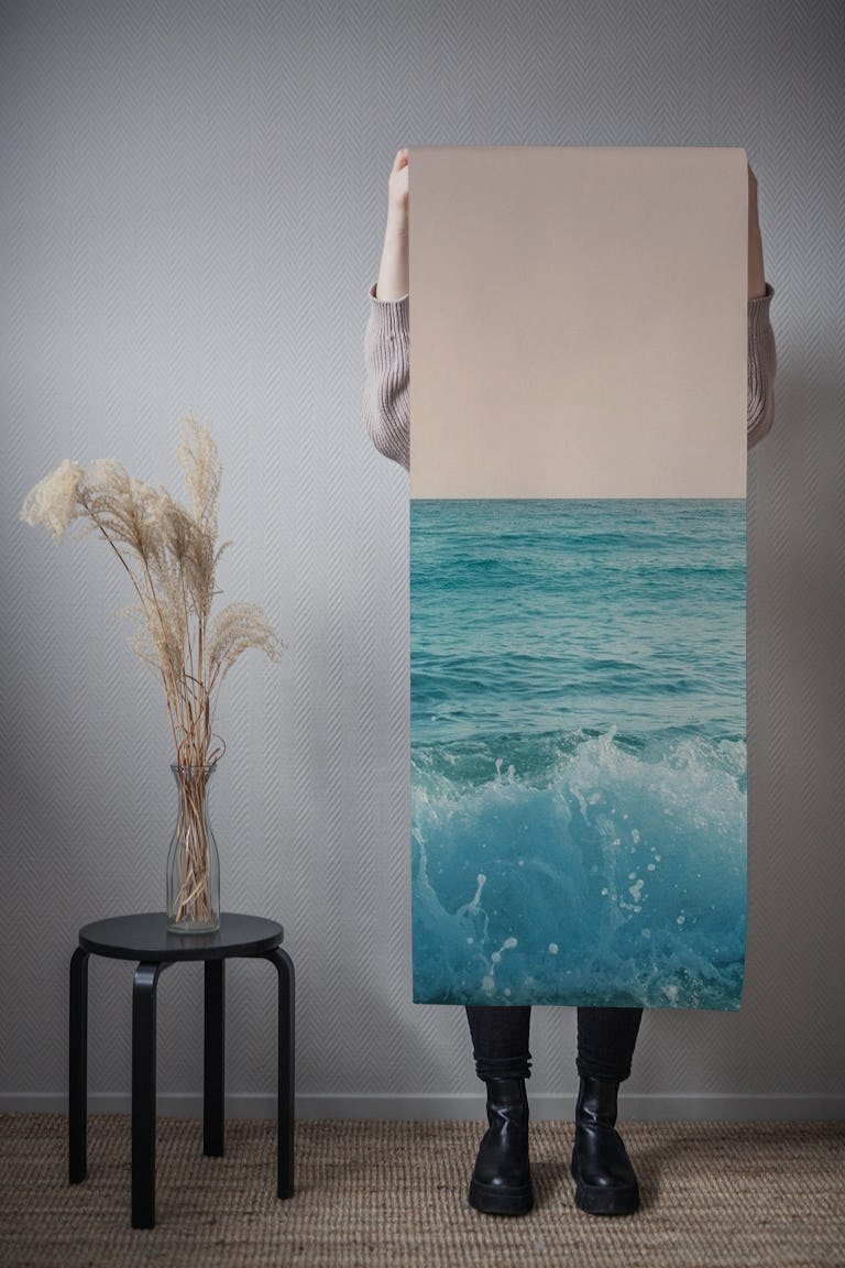 Pastel Ocean Waves Dream 1 papel pintado roll