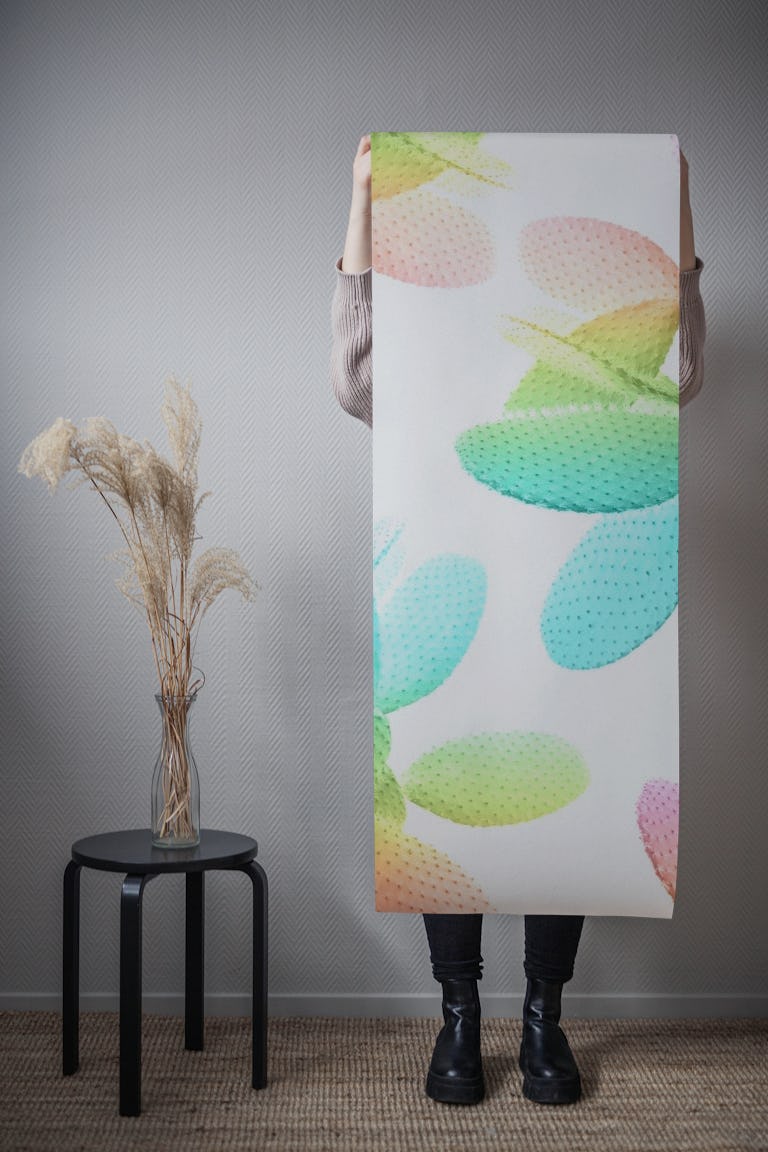 Rainbow Cacti Vibes 1 wallpaper roll