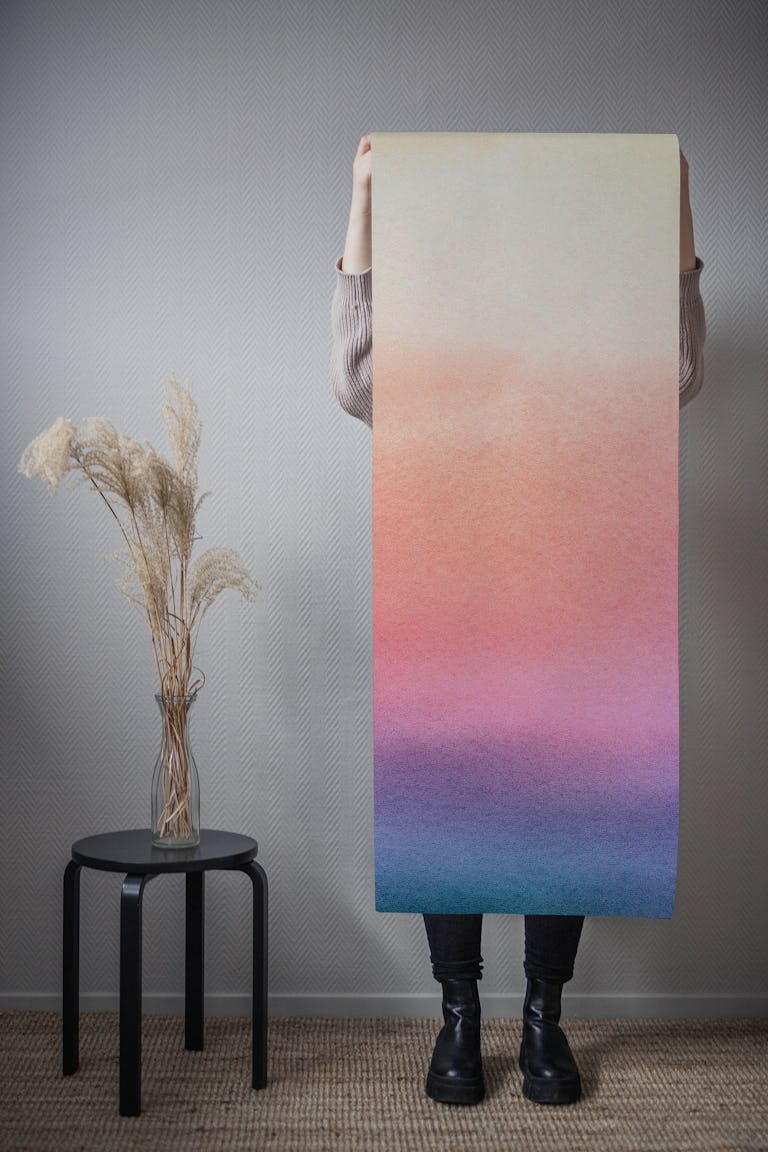 Rainbow ombre tapety roll