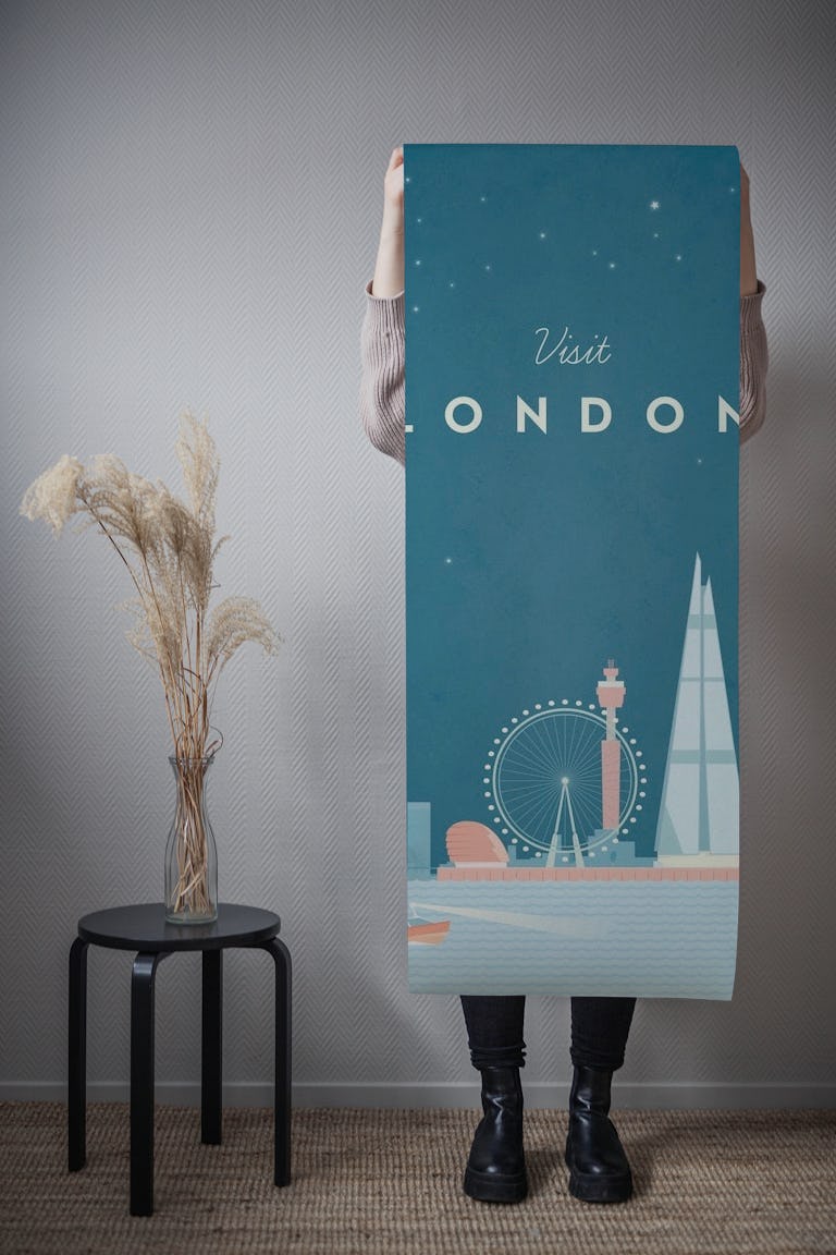 London Travel Poster wallpaper roll