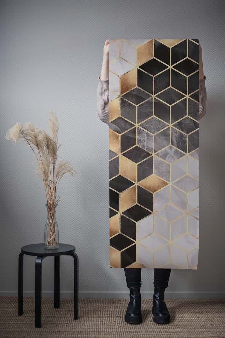 Smoky Cubes wallpaper roll