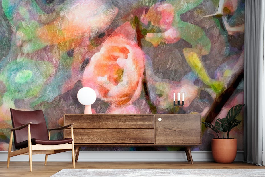 gezond verstand Meter Magazijn Pastel Blush Bloemen behang | Happywall