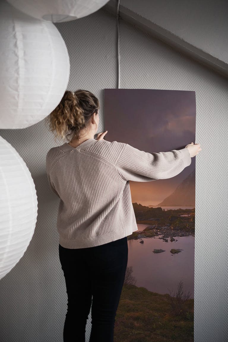 Sunrise over Lofoten wallpaper roll
