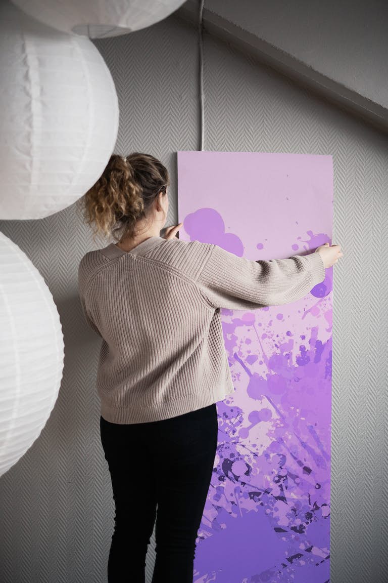 Purple Lavender papel de parede roll